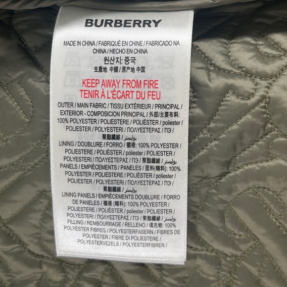 Burberry Giada Quilted Jacket in Poplar Green - Picture 9 of 15
